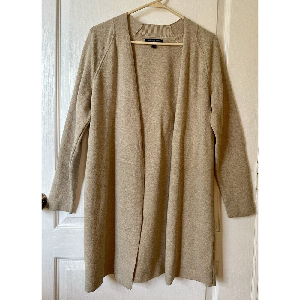 Banana Republic Open Cardigan Size Small Beige Long Sleeves